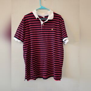 Brooks Brothers Navy and Red Striped Polo Shirt